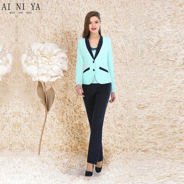 mint green jacket womens business suits black pants suit formal ol long sleeve female trouser ladies office uniform women's two piece, White
mint green jacket womens business suits black pants suit formal ol long sleeve female trouser ladies office uniform women's two piece, White