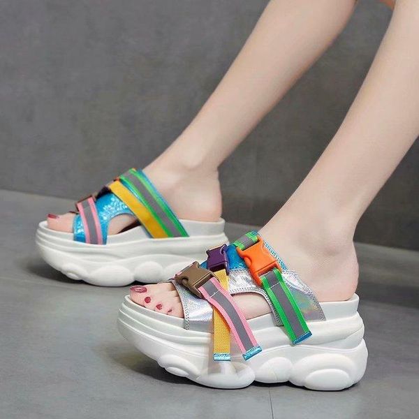 women flat with slippers female mixed colors shoes woman platform sandals outside summer slides ladies wedges, Black
women flat with slippers female mixed colors shoes woman platform sandals outside summer slides ladies wedges, Black