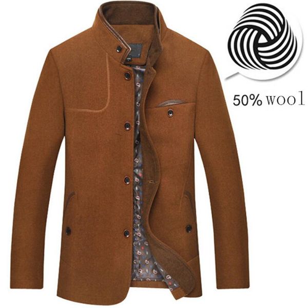 men's wool & blends 2021 mandarin collar coat man sobretudo mens winter single breasted jacket thicker warm coats male clothing, Black
men's wool & blends 2021 mandarin collar coat man sobretudo mens winter single breasted jacket thicker warm coats male clothing, Black