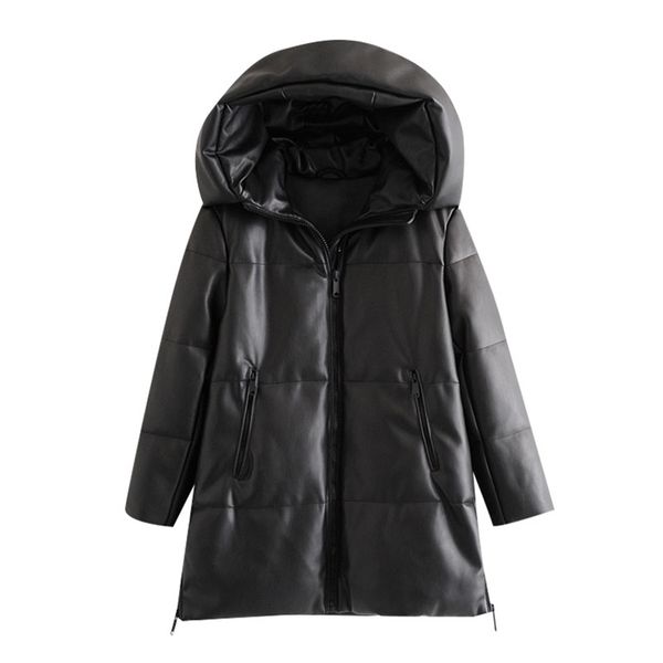 bbwm women winter fashion thick warm faux leather parkas vintage hooded long sleeve padded jacket female chic overcoat 210913, Black
bbwm women winter fashion thick warm faux leather parkas vintage hooded long sleeve padded jacket female chic overcoat 210913, Black