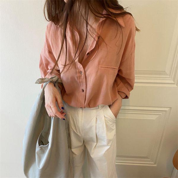 orange gentle sunscreen thin korean casual loose women solid chic shirts office lady retro brief stylish blouses 210421, White
orange gentle sunscreen thin korean casual loose women solid chic shirts office lady retro brief stylish blouses 210421, White