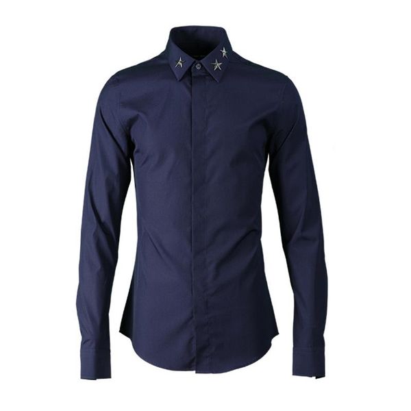 mens shirts luxury five-star metal collar design dress plus size 4xl fashion long sleeve casual man men's, White;black
mens shirts luxury five-star metal collar design dress plus size 4xl fashion long sleeve casual man men's, White;black