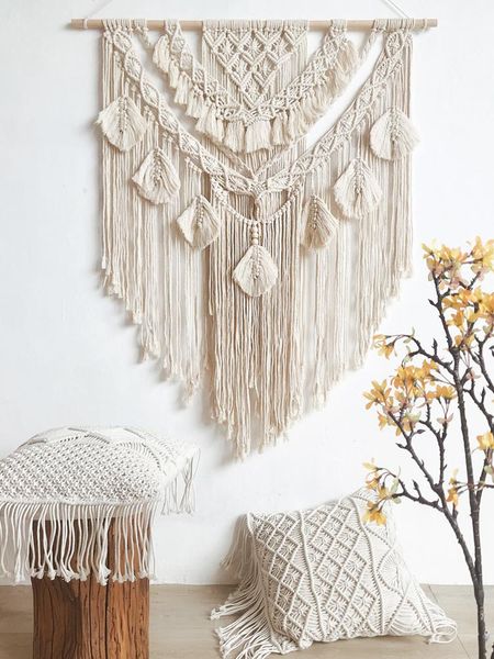 tapestries big size macrame tapestry wall hanging bohemian chic handicrafts woven modern boho living room bedroom decoration
tapestries big size macrame tapestry wall hanging bohemian chic handicrafts woven modern boho living room bedroom decoration