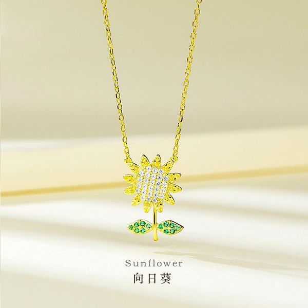 chains sunflower necklace chain tide female clavicle web celebrity light luxury niche design feeling 14 k gold pendant, Silver
chains sunflower necklace chain tide female clavicle web celebrity light luxury niche design feeling 14 k gold pendant, Silver