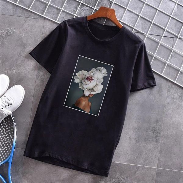 grunge aesthetic and womens mens t shirt women flowers feather printed harajuku kawaii vogue casual sweet lady tees, White;black
grunge aesthetic and womens mens t shirt women flowers feather printed harajuku kawaii vogue casual sweet lady tees, White;black