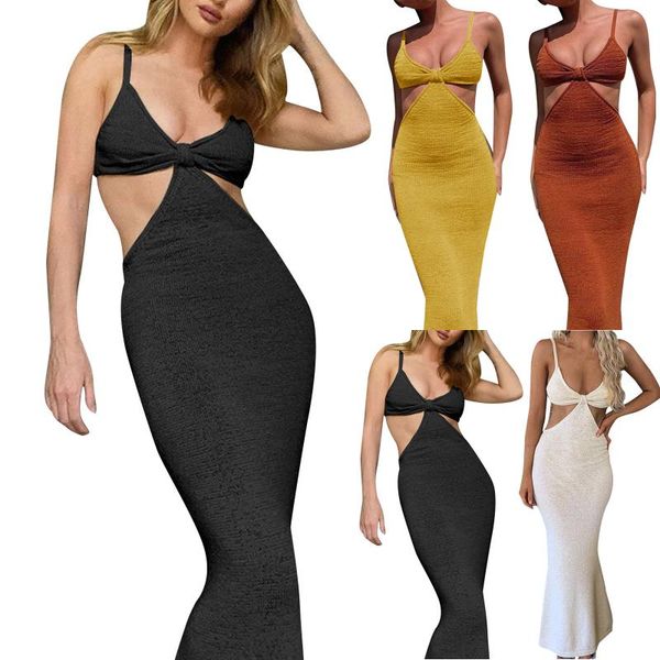 casual dresses dress female summer women's solid color ruffled backless elegant temperament slim evening sling vestido de mujer, Black;gray
casual dresses dress female summer women's solid color ruffled backless elegant temperament slim evening sling vestido de mujer, Black;gray
