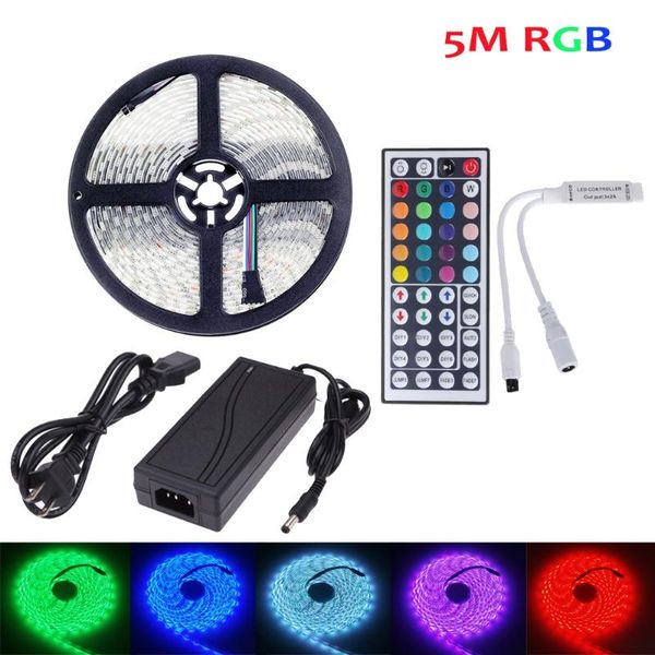 strips rgb led strip 5m full kit ribbon light waterproof decoration tape with 44key remote controller 12v 5a adapter
strips rgb led strip 5m full kit ribbon light waterproof decoration tape with 44key remote controller 12v 5a adapter