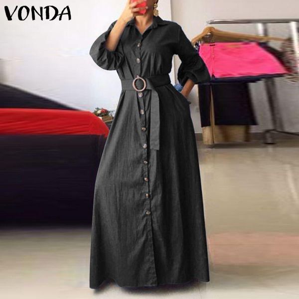 casual dresses vonda women dress lantern sleeve turn-down collar party maxi long 2021 a-line sundress bohemian vestidos 5xl, Black;gray
casual dresses vonda women dress lantern sleeve turn-down collar party maxi long 2021 a-line sundress bohemian vestidos 5xl, Black;gray