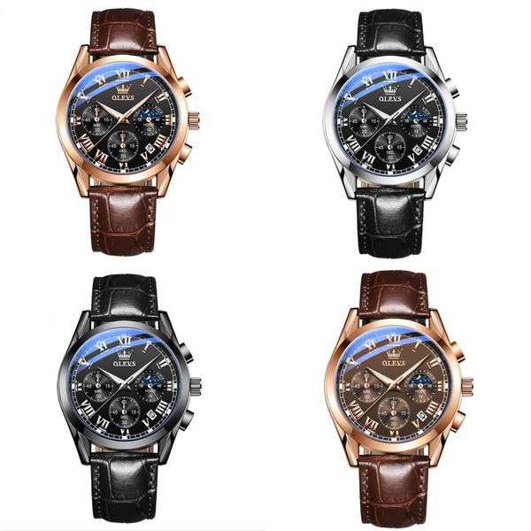olevs men watches brand luxury fashion bussness breathable leather luminous hand quartz wristwatch gifts for male, Slivery;brown
olevs men watches brand luxury fashion bussness breathable leather luminous hand quartz wristwatch gifts for male, Slivery;brown