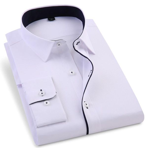 smart casual men's long sleeved shirt slim fit design style male social business dress shirts clothing, White;black
smart casual men's long sleeved shirt slim fit design style male social business dress shirts clothing, White;black