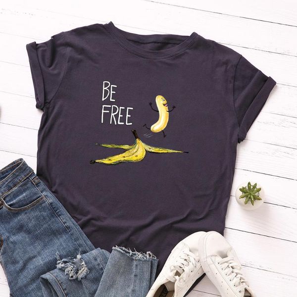 women's t-shirt s-5xl cotton women casual loose o-neck funny banana fashion female tees plus size w721, White
women's t-shirt s-5xl cotton women casual loose o-neck funny banana fashion female tees plus size w721, White