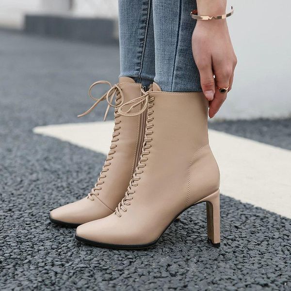 boots women's spring and autumn single european station high-heeled short square head shoes thick heel, Black
boots women's spring and autumn single european station high-heeled short square head shoes thick heel, Black