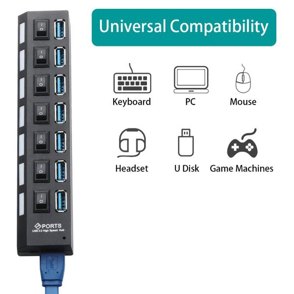 hubs high speed usb 3.0 hub multi splitter 3 hab use power adapter 4/7 port multiple expander 2.0 usb3 with switc
hubs high speed usb 3.0 hub multi splitter 3 hab use power adapter 4/7 port multiple expander 2.0 usb3 with switc