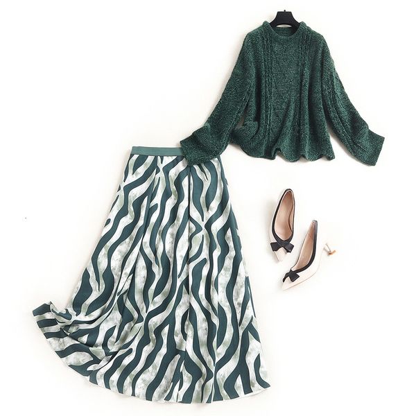 two piece dress fall long sleeve round neck green pure color knitted sweater + suede print mid-calf skirt suits 2 s set oo3060149 f5wu, White
two piece dress fall long sleeve round neck green pure color knitted sweater + suede print mid-calf skirt suits 2 s set oo3060149 f5wu, White
