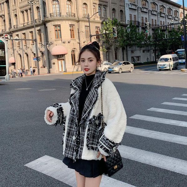 women's wool & blends cotton coat womens short graceful winter 2021 lambs duffle fur /40, Black
women's wool & blends cotton coat womens short graceful winter 2021 lambs duffle fur /40, Black