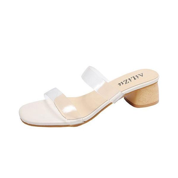 slippers transparent women's summer wear fashion 2021 one-word high-heeled women, Black
slippers transparent women's summer wear fashion 2021 one-word high-heeled women, Black