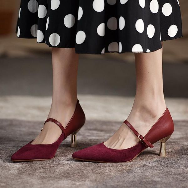 dress shoes thin heels winered woman spring autumn elegant ladies ankle strap pumps pointed toe patchwork high, Black
dress shoes thin heels winered woman spring autumn elegant ladies ankle strap pumps pointed toe patchwork high, Black