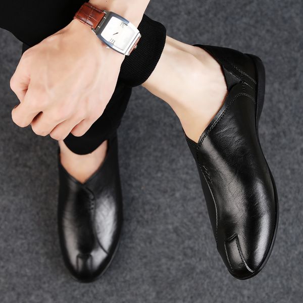 dress shoes fashion genuine leather for men slip on loafers leather casual driving men business sneakers male amxe, Black
dress shoes fashion genuine leather for men slip on loafers leather casual driving men business sneakers male amxe, Black