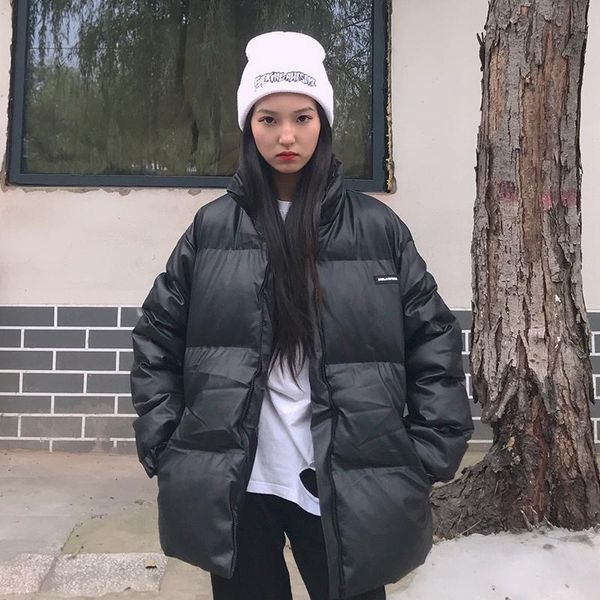 women's down & parkas make big yards dress cotton-padded jacket winter fat younger sister pu leather collar loose long-sleeved thickeni, Black
women's down & parkas make big yards dress cotton-padded jacket winter fat younger sister pu leather collar loose long-sleeved thickeni, Black