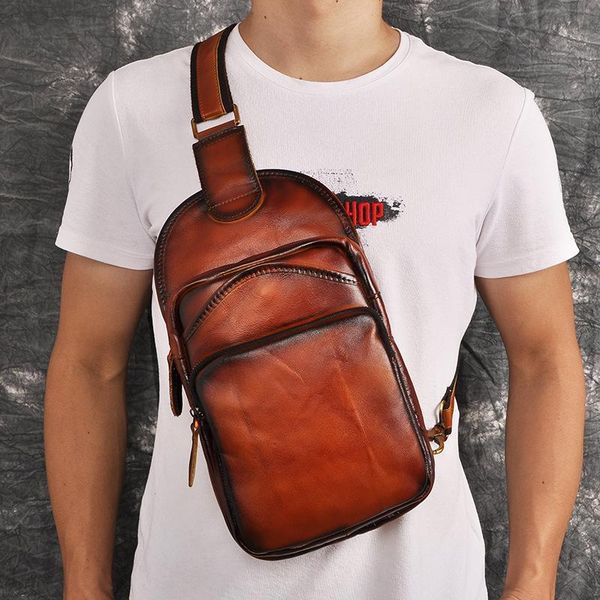 men vintage genuine leather chest bag retro cool multi-pockets large-volume 10-inch pack waist bags
men vintage genuine leather chest bag retro cool multi-pockets large-volume 10-inch pack waist bags