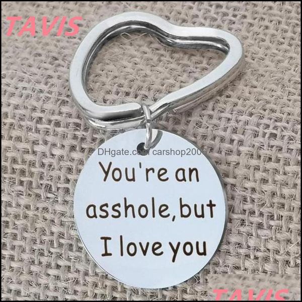 key rings jewelry youre an asshole but i love you keychain gifts for funny boyfriend design gift or husband stainless steel chain drop del, Slivery;golden
key rings jewelry youre an asshole but i love you keychain gifts for funny boyfriend design gift or husband stainless steel chain drop del, Slivery;golden