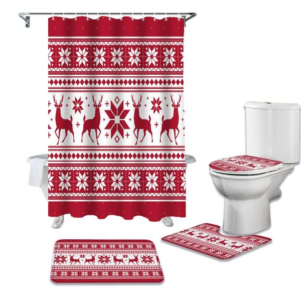 christmas reindeer snowflake texture waterproof shower curtains set bathroom curtain and rug sets
christmas reindeer snowflake texture waterproof shower curtains set bathroom curtain and rug sets