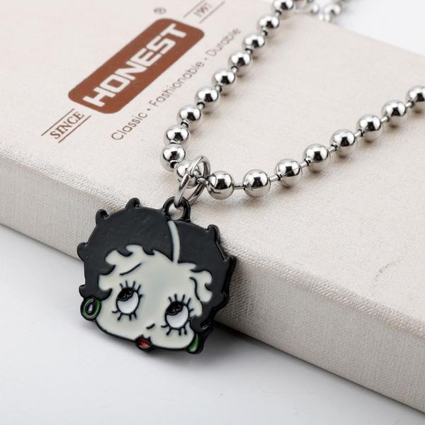 betty boop pendant necklace fashion beads chaines short dangle metal enamel jewelry necklaces, Silver
betty boop pendant necklace fashion beads chaines short dangle metal enamel jewelry necklaces, Silver