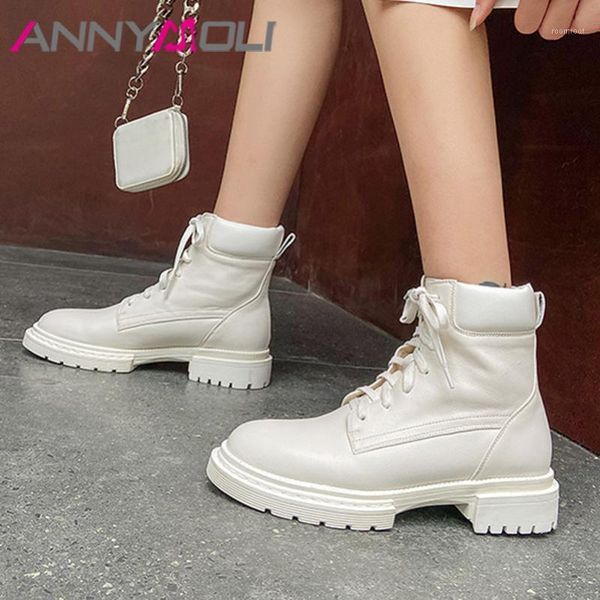 boots annymoli real leather platform mid heel ankle motorcycle women shoes lace up block heels short ladies autumn1, Black
boots annymoli real leather platform mid heel ankle motorcycle women shoes lace up block heels short ladies autumn1, Black