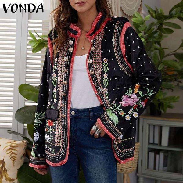 fashion elegant women long sleeve jackets 2021 double-breasted coats black print button up lapel collar plus size women's, Black;brown
fashion elegant women long sleeve jackets 2021 double-breasted coats black print button up lapel collar plus size women's, Black;brown