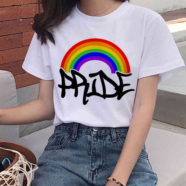 women's t-shirt pride lgbt gay love lesbian raiow design print t-shirts for women summer casual is girls tee shirt jk8d, White
women's t-shirt pride lgbt gay love lesbian raiow design print t-shirts for women summer casual is girls tee shirt jk8d, White