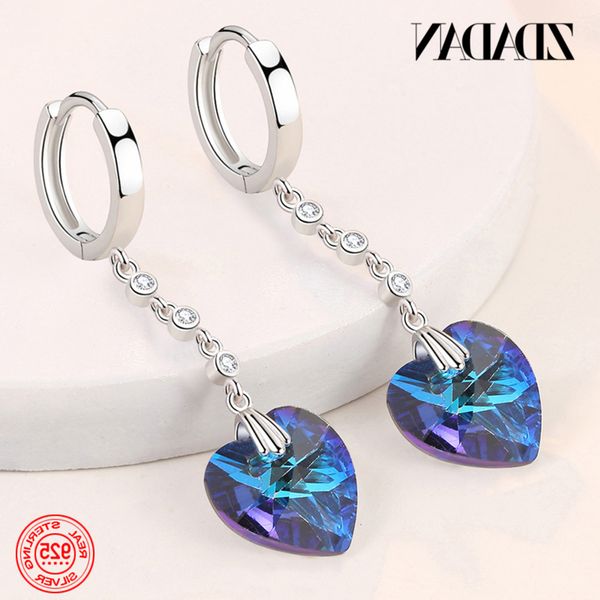 zdadan 925 sterling silver heart blue crystal earrings for women wedding jewelry charm gift, Golden
zdadan 925 sterling silver heart blue crystal earrings for women wedding jewelry charm gift, Golden