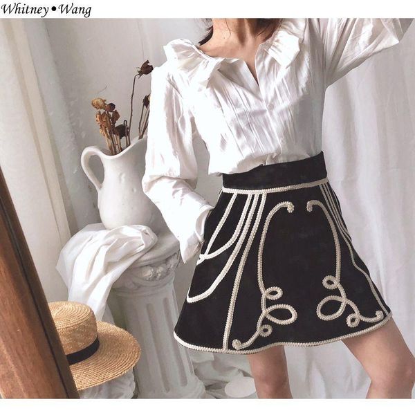skirts whitney wang 2021 autumn winter fashion streetwear vintage style geometric embroidery skirt women faldas womens, Black
skirts whitney wang 2021 autumn winter fashion streetwear vintage style geometric embroidery skirt women faldas womens, Black