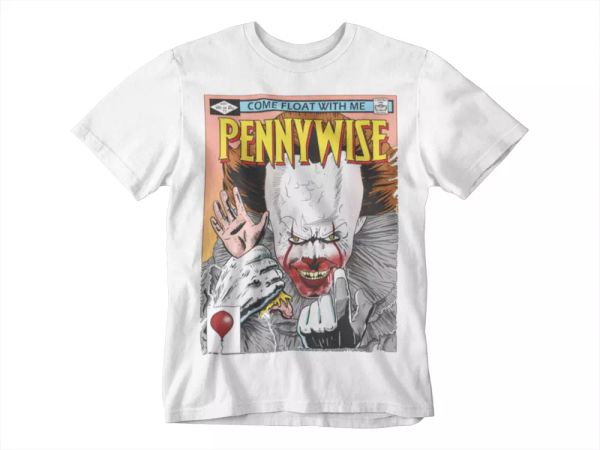 Pennywise T-Shirt IT Poster Movie Tee Film Classic Retro 80s 90s Halloween TEE, White;black
Pennywise T-Shirt IT Poster Movie Tee Film Classic Retro 80s 90s Halloween TEE, White;black