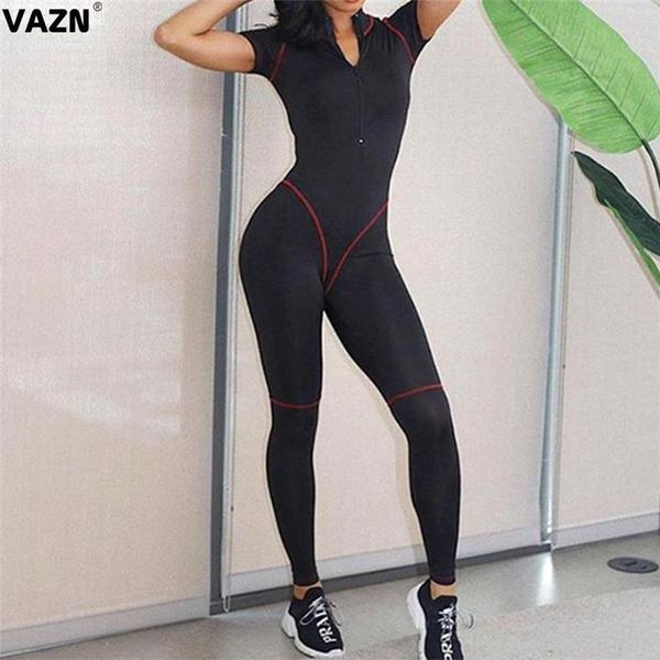 women's jumpsuits & rompers vazn fashion 2021 spring lady black long springy jumpsuit short sleeve zipper skinny high street, Black;white
women's jumpsuits & rompers vazn fashion 2021 spring lady black long springy jumpsuit short sleeve zipper skinny high street, Black;white