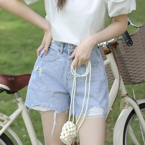 women's jeans design sense high-waisted straight pants loose hole denim shorts female summer thin girl blue
women's jeans design sense high-waisted straight pants loose hole denim shorts female summer thin girl blue