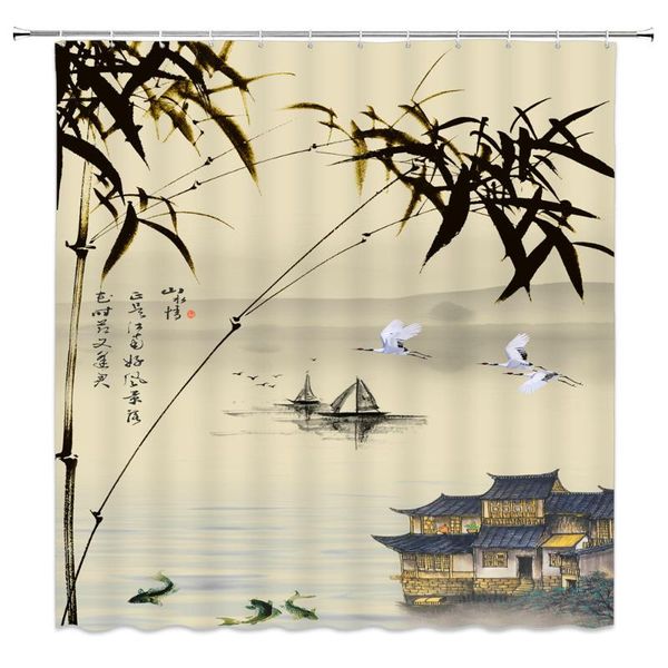 shower curtains ink painting landscape bamboo mountain water scenery bathroom decor home bath waterproof polyester curtain set
shower curtains ink painting landscape bamboo mountain water scenery bathroom decor home bath waterproof polyester curtain set
