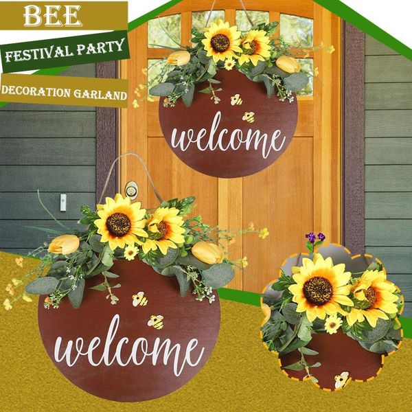 bee festival welcome door wreaths outdoor hanging artificial flowers letter garlands spring wedding decor decorative &
bee festival welcome door wreaths outdoor hanging artificial flowers letter garlands spring wedding decor decorative &