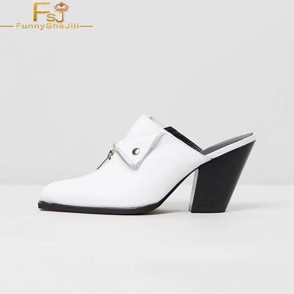 dress shoes white women mules pumps high chunky heels pointed toe elastic band big size 13 16 ladies summer fashion zipper detail fsj, Black
dress shoes white women mules pumps high chunky heels pointed toe elastic band big size 13 16 ladies summer fashion zipper detail fsj, Black