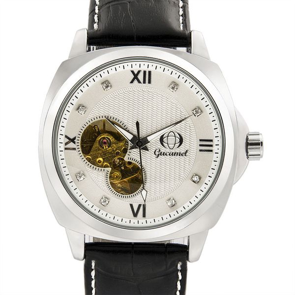 ancient camel fashion fully automatic mechanical watch belt hollowed out men's roman character watch, Slivery;brown
ancient camel fashion fully automatic mechanical watch belt hollowed out men's roman character watch, Slivery;brown
