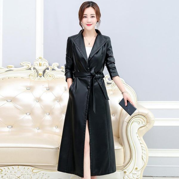 women's leather & faux fashion x-long jacket women single breasted black blazers trench coat for windbreaker with belt
women's leather & faux fashion x-long jacket women single breasted black blazers trench coat for windbreaker with belt