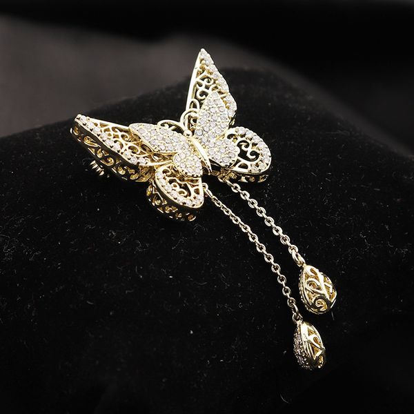 elegant butterfly female cute creative inlaid zircon hollow tassel lapel lady brooch pin, Gray
elegant butterfly female cute creative inlaid zircon hollow tassel lapel lady brooch pin, Gray