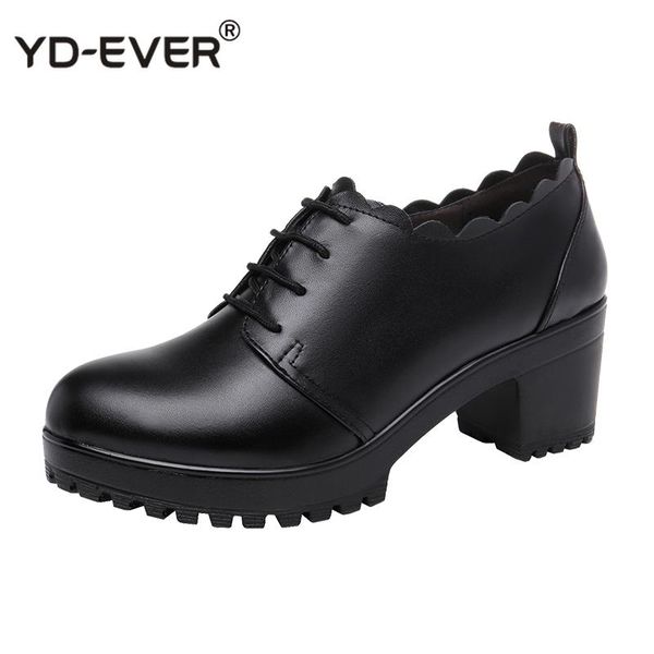 dress shoes spring winter british style leather women square heel platform woman lace-up high heels for, Black
dress shoes spring winter british style leather women square heel platform woman lace-up high heels for, Black