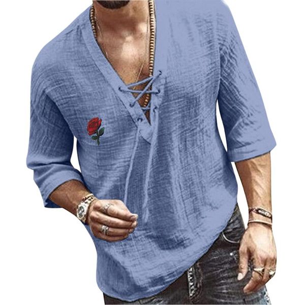 men's t-shirts men solid color half sleeve t-shirt v neck hollow out chest bandage blouse long male frenulum, White;black
men's t-shirts men solid color half sleeve t-shirt v neck hollow out chest bandage blouse long male frenulum, White;black