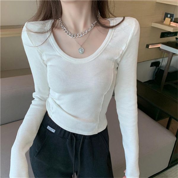 women's t-shirt alien kitty cotton autumn chic shoulder pads full sleeve women t-shirts pure color all match skinny 2021 stylish slim l, White
women's t-shirt alien kitty cotton autumn chic shoulder pads full sleeve women t-shirts pure color all match skinny 2021 stylish slim l, White