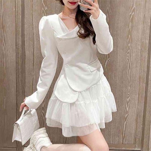 spring temperament ladies two pieces set women long sleeves single breasted chic shirt + high waist ball gown mini skirt sui 210519, White
spring temperament ladies two pieces set women long sleeves single breasted chic shirt + high waist ball gown mini skirt sui 210519, White