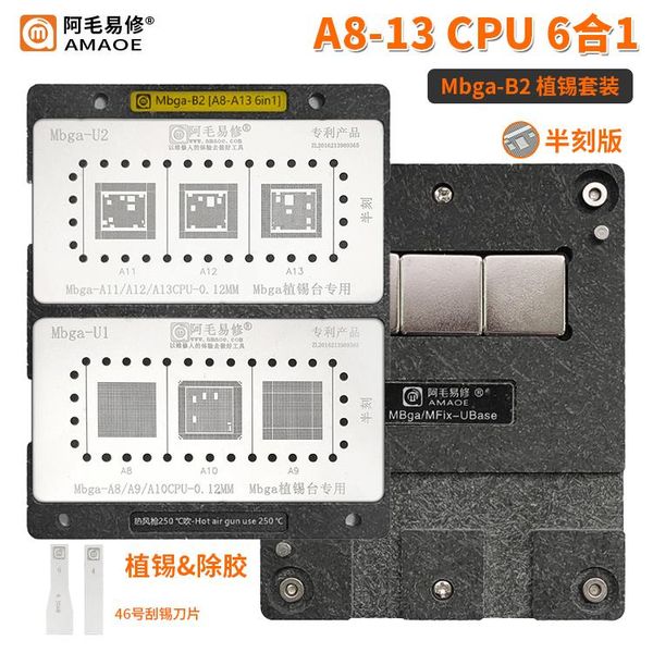 mbga-b2 tin planting table a8-a13 cpu/b4/ip11-12amaoe screen steel mesh chip cell phone repairing tools
mbga-b2 tin planting table a8-a13 cpu/b4/ip11-12amaoe screen steel mesh chip cell phone repairing tools
