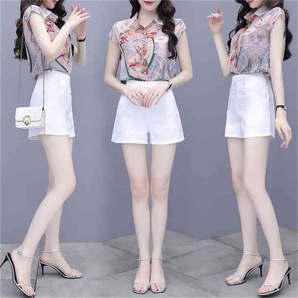 two piece dress summer korea chiffon print 2 set ladies short sets for women flower blouse and white shorts office outfits 8ij8
two piece dress summer korea chiffon print 2 set ladies short sets for women flower blouse and white shorts office outfits 8ij8