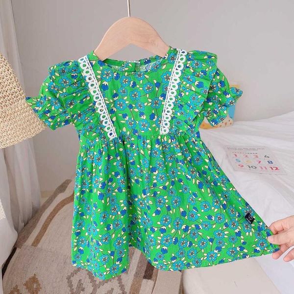 girls floral dress puff sleeve green color kids summer clothes 2021 korean style birthday baby costume girl's dresses, Red;yellow
girls floral dress puff sleeve green color kids summer clothes 2021 korean style birthday baby costume girl's dresses, Red;yellow