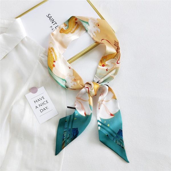 scarves style long and small silk scarf women's spring autumn binding bag ribbon braided hair, Blue;gray
scarves style long and small silk scarf women's spring autumn binding bag ribbon braided hair, Blue;gray