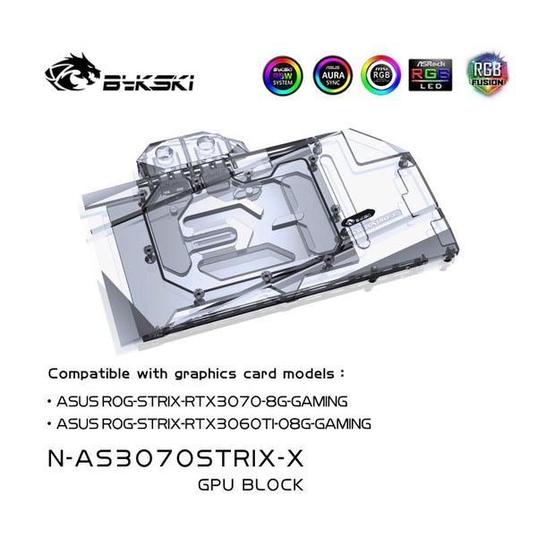 bykski water block use for asus rog strix rtx 3070 8g/3060ti o8g gaming gpu card / full cover copper radiator rgb light fans & coolings
bykski water block use for asus rog strix rtx 3070 8g/3060ti o8g gaming gpu card / full cover copper radiator rgb light fans & coolings